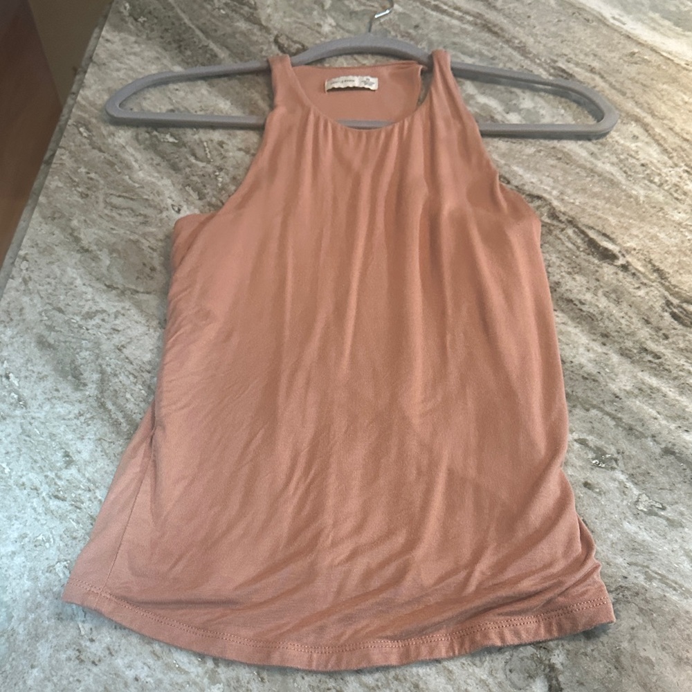 Gentle Fawn Sleeveless High Neck Tank - Dusty Rose